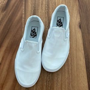 Vans slip on White - Sz 8 women’s 6.5 men’s